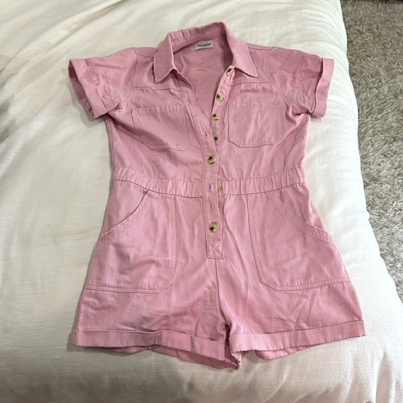 Show me your mini pink denim romper size L